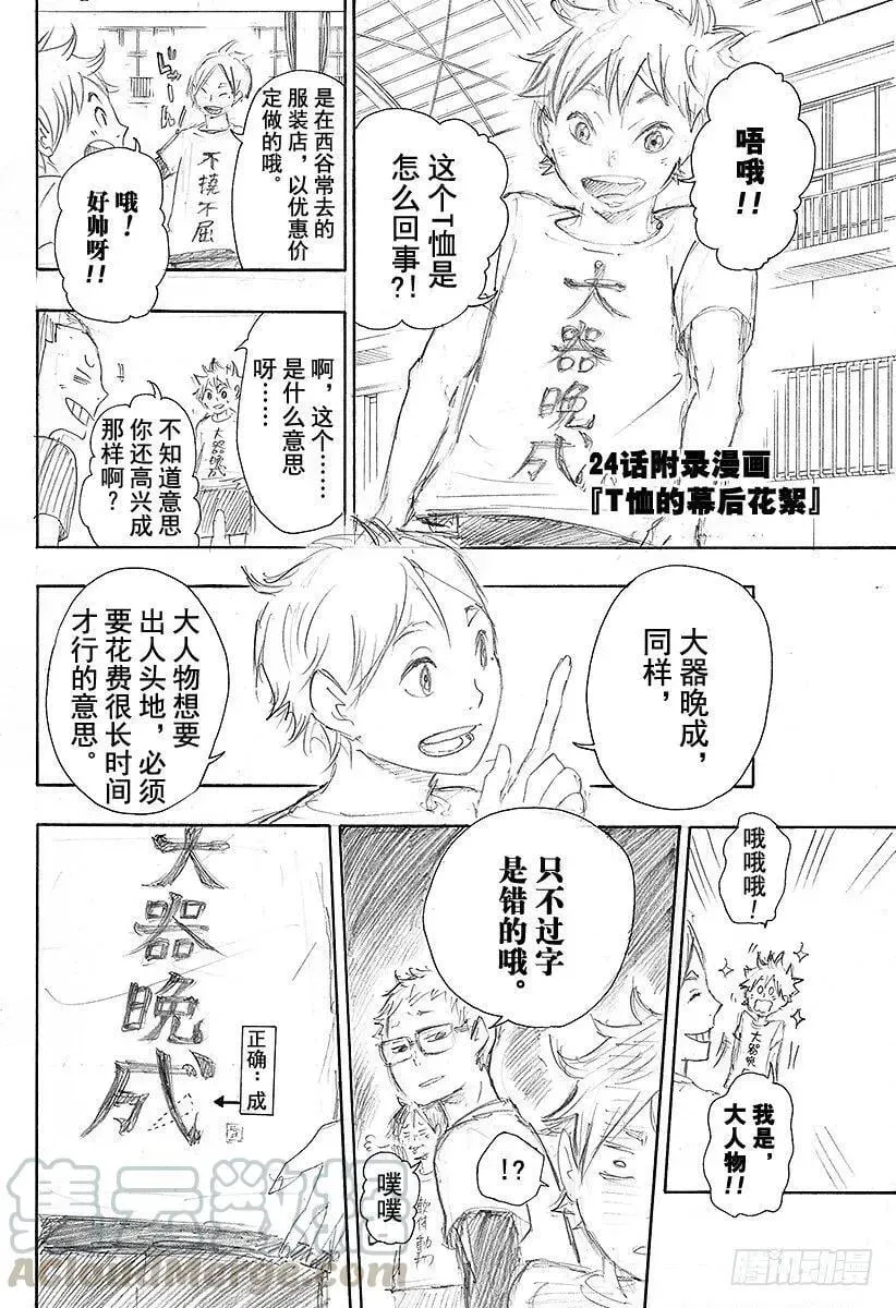 排球少年!! （番外篇）：番外2 24话特别附录漫画『T恤的幕后花絮 第1页