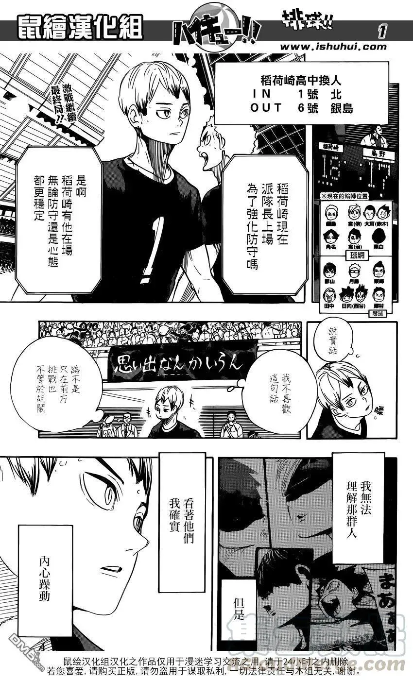 排球少年!! 第283话 信条 第1页