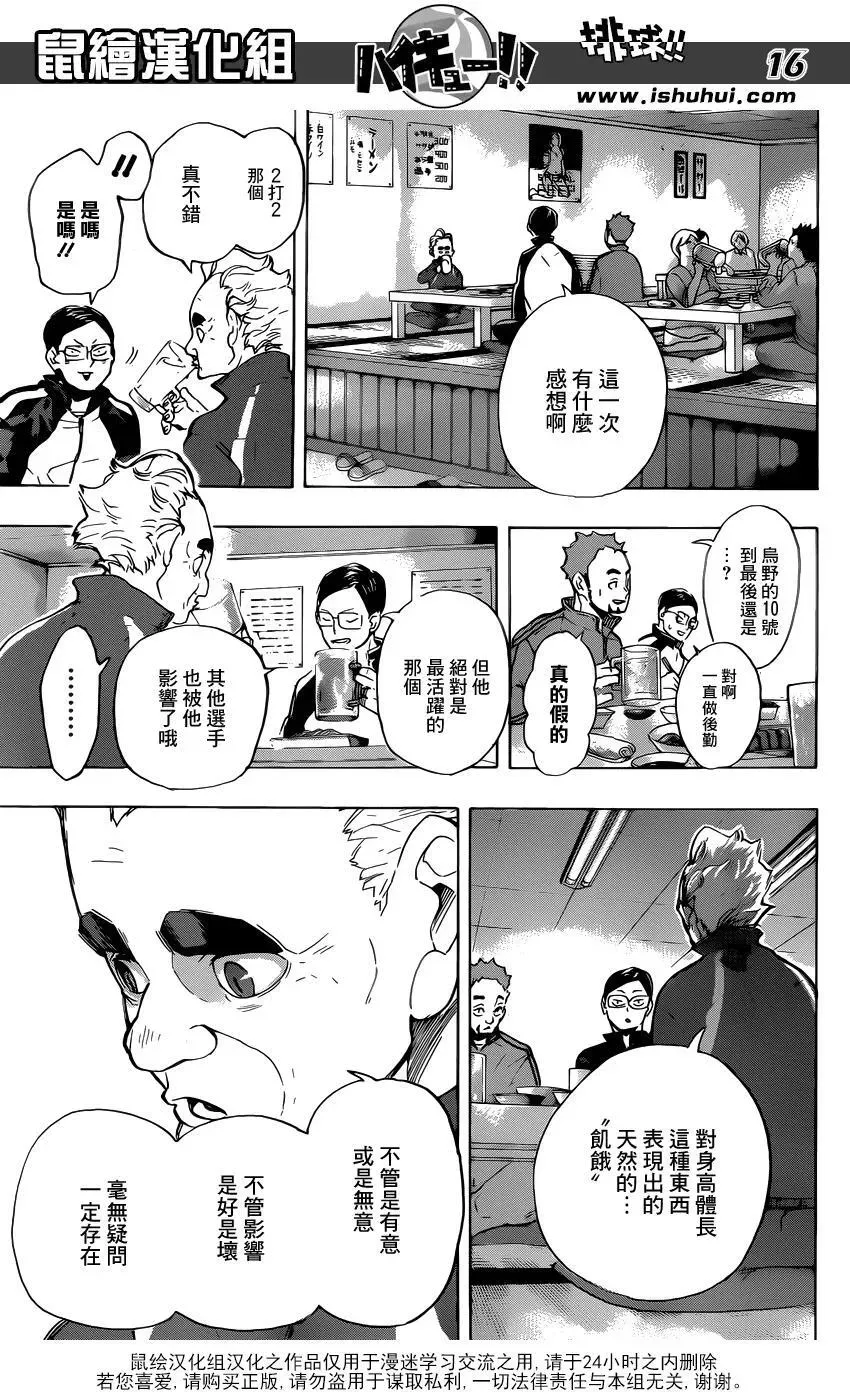 排球少年!! 第219话 饥饿 第16页